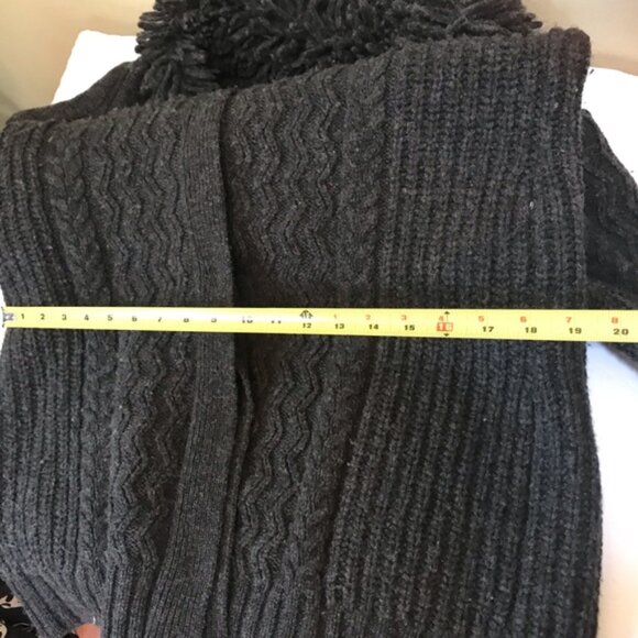 IB Diffusion Vintage 90s Cable Knit Long Sweater Coat Cardigan Wool Cozy Warm S - Picture 15 of 15